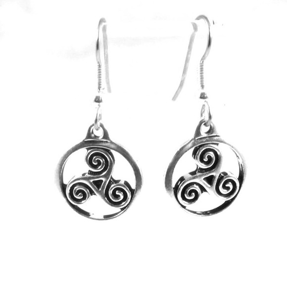 Triple Spiral or Triskele Earrings 1744 - Picture 1 of 1